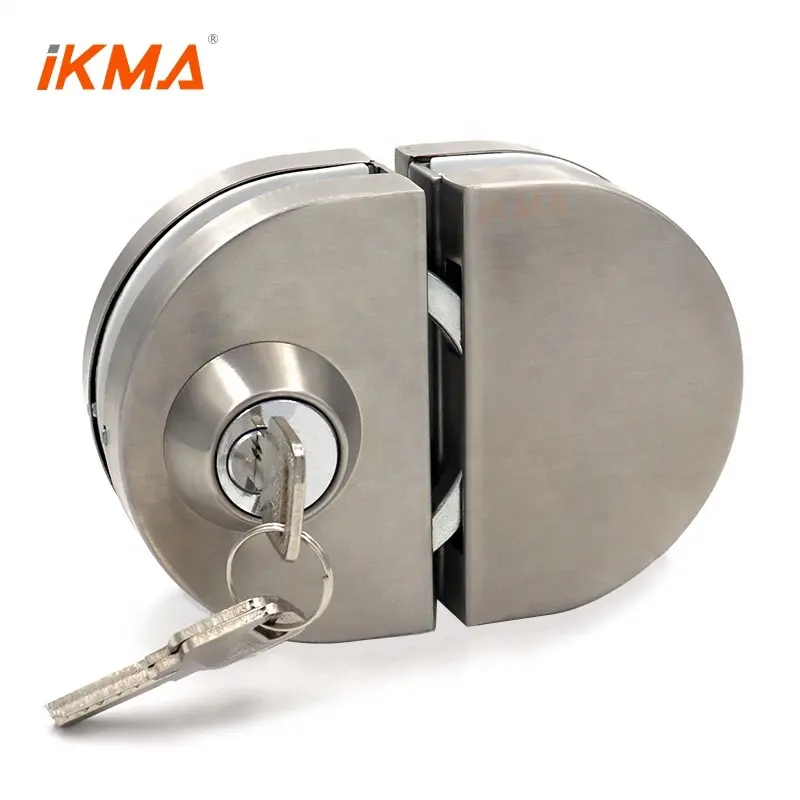 office commercial home entrance round stainless steel double side dorma security center glass door lock manufactures