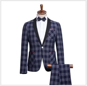 Korean Plaid suit slim casual suit men's factory processing and wholesale