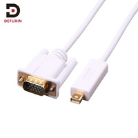 Câble DFX Mini DP vers VGA 1,8 m 1080P, adaptateur mâle-mâle compatible avec MacBook, Surface, ordinateur portable, moniteur, projecteur, téléviseur
