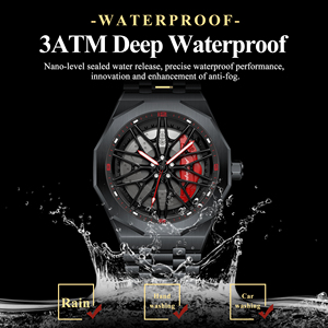 Reloj Poedagar 809 para Hombre, Diseño de <span class=keywords><strong>Rueda</strong></span> Giratoria, Resistente al Agua, Luminoso, de Acero Inoxidable, Cuarzo, Montres Hommes - Product Image 2
