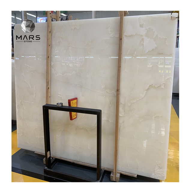 High Light Persion White Onyx Polished Snow White Onyx Slabs