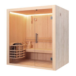 Uap basah aman dalam ruangan Sauna tradisional Hemlock Kanada 2-3 orang Sauna dijual - Product Image 2