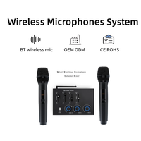 Système de microphone sans fil UHF, mixeur de son numérique, effets DSP, compatible avec Smart TV, home cinéma, église, DJ, mariage, karaoké