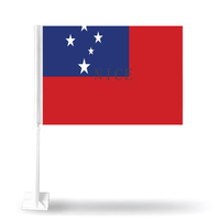 Drapeau de voiture personnalisable Samoa à clipser sur le toit, en polyester, numérique, écologique, séchage rapide, adapté à la vente au détail et aux commandes en gros