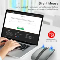 M113 Mouse bisu tanpa suara, Mouse tipe-c Mode ganda nirkabel BT kompatibel USB 2.4G 2600DPI untuk PC Laptop