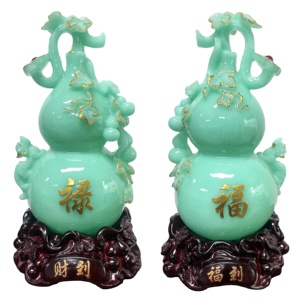 Estátua de mascote chinesa Feng Shui Jade abóbora e sapo dourado para decoração de casa e escritório, 2024 - Product Image 1