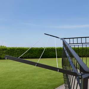Balcony Clothes <b>Drying</b> <b>Racks</b> 60 Cm Black Painted Iron With Fixing Plates And Galvanized Pins - Product Image 5