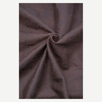 Tissu en velours suédé tricoté chaîne 100 % polyester léger 120 g/m² pour vêtements et articles de mode – Vente en gros