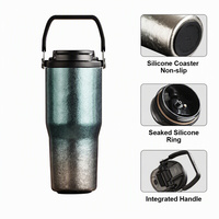 Mug à café en titane de qualité supérieure, finition haut de gamme, 700 ml, bouteille isotherme, garde au froid de 6 à 12 heures