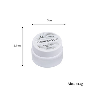 White 3D Nail Carving Gel 20g Sculpture Extension <b>Glue</b> Poly Gel Embossed Painting <b>Modeling</b> for DIY Nail Salon Supplies Art - Product Image 6