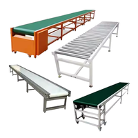 Bande transporteuse mobile en PVC, bande plate verte pour lignes d'assemblage industrielles