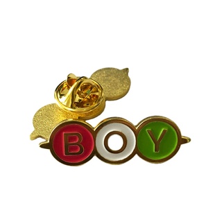 Customized cutout shape new design gold lapel pins - 2" soft enamel pins black nickel plated - Product Image 3