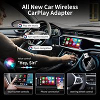 Adaptador Inalámbrico Portátil para CarPlay y Android Auto, Mini Pantalla WiFi con Puerto Tipo-C, Aplicación GPS Mirror para YouTube y TikTok