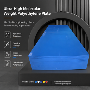 Plaque en plastique technique UHMWPE pour machine à ensacher le ciment, revêtement de chute anti-adhérent, aide à la circulation des poudres, OEM - Product Image 5