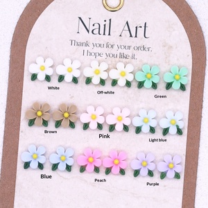 Nouveaux accessoires pour nail art : Matériaux de décoration pour <span class=keywords><strong>ongles</strong></span> en résine, style frais, tendance Ins, fleur de gardénia à cinq pétales - Product Image 1