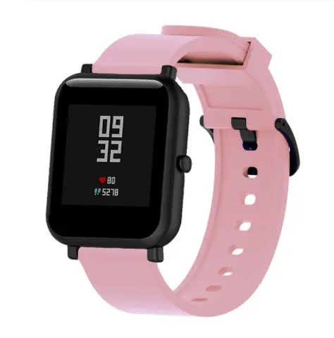 Silicone watch strap for Xiaomi Huami Amazfit Bip Little Band 20mm Strap for Amazfit Beep wristband Samsung team S2