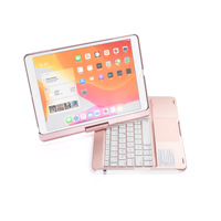 Keyboard Bluetooth untuk iPad Air 4 10.9 inci, Dapat Diputar 360 Derajat dengan Lampu Latar, Keyboard Proyeksi Nirkabel Baru