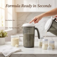 Mélangeur de lait infantile électrique portable sans fil avec une capacité de 1000 ml pour les bébés de 0 à 12 mois, fonctionnement facile, agitateur de poudre de lait