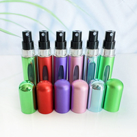 OEM 5ML Mini vaporisateur de parfum rotatif vide de taille portable en métal de voyage Bouteilles d'atomiseur de parfum rechargeables en aluminium