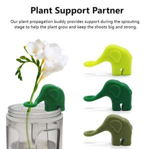 Propagation des plantes copain feuille copain fleurs Support <span class=keywords><strong>pour</strong></span> germes tiges boutures mignon éléphant porte-plante <span class=keywords><strong>pour</strong></span> les amoureux des plantes de jardin - Product Image 4