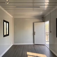 Casa Contenedor de Techo Plano de Instalación Rápida, Edificio Modular Prefabricado de Acero de 20 pies, Dormitorio Portátil, Oficina para Casas de Emergencia