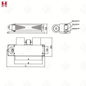 Ventilconvettori a scomparsa canalizzati a soffitto ventilconvettori raffreddati ad acqua 2021 sistema Hvac Fcu