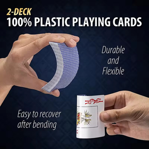 Échantillons gratuits Conception personnalisée Jeux occasionnels Adultes Cartes à <span class=keywords><strong>jouer</strong></span> imprimées Premium Waterproof Club Cartes à <span class=keywords><strong>jouer</strong></span> au <span class=keywords><strong>poker</strong></span> en plastique - Product Image 2