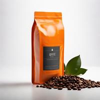 Bolsa con fuelle lateral para café en grano, sabor Mocha Java, esmerilada, resellable, apta para contacto con alimentos, marca de etiqueta privada