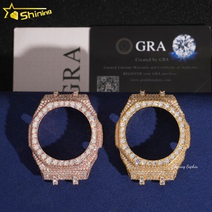 Montre GA2100 au design Hip Hop, montres pour hommes serties de pierres, lunette de montre personnalisée, boîtier de montre en moissanite - Product Image 5