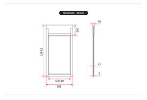 Pantalla LCD de Señalización Digital de Doble Cara Ultrafina Full HD de 300nits/700nits, Pantalla de Señalización Digital de 55 Pulgadas - Product Image 3