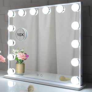 <span class=keywords><strong>Espejo</strong></span> de maquillaje con luz led <span class=keywords><strong>Espejo</strong></span> de <span class=keywords><strong>tocador</strong></span> de <span class=keywords><strong>Hollywood</strong></span> con lupa magnética 10x - Product Image 2