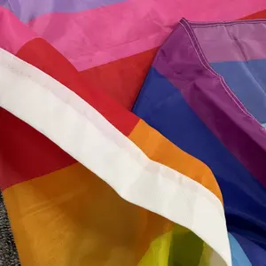 Venta caliente 3x5 FT Gilbert Baker Pride Flag 9 colores Rainbow Flags LGBT Flag Impermeable y colores vivos