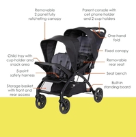 Poussette bébé à bas prix et de haute qualité avec sièges doubles ou multiples et pare-soleil
