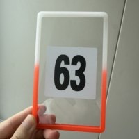 Plaque de protection arrière en TPU à paillettes dégradées avec plaque acrylique transparente pour cartes BGS