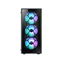 NOUVEAU design étui pour pc de jeu étui ATX USB2.0 & USB3.0 étui pour ordinateur en verre trempé panneau avant en verre & panneau avant en maille