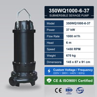 Pompe à eaux usées submersible 37KW 1000CBM 6M de hauteur de refoulement 14 pouces en fonte résistante à la corrosion pour l'agriculture et l'aquaculture CE CCC ISO9001
