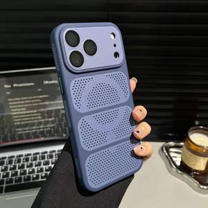 Coque de téléphone respirante et rafraîchissante pour iPhone 16 Pro Max 14 15 17 Air 18 Pro, dissipation thermique, coque magnétique avec protection d'objectif - Product Image 4