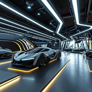 Tùy chỉnh xe Gói phòng xe showroom ánh sáng thiết kế logo rửa xe dẫn ánh sáng hộp mềm phim ánh sáng Hộp - Product Image 3