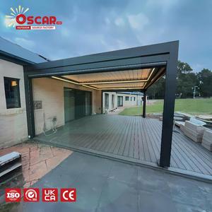 Pérgola Bioclimática Moderna de Aluminio con Lamas Motorizadas e Impermeables, de Bajo Costo, Ideal para Jardines, Patios y Terrazas - Product Image 1