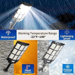 Solar Street <b>Lights</b> Outdoor Parking Lot <b>Lights</b> 8000W Dusk to Dawn Commercial <b>LED</b> Solar Powered Street <b>Lights</b> with <b>Motion</b> <b>Sensor</b> - Product Image 5