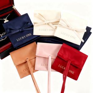 Sac de rangement de bijoux de luxe de personnalisation directe d'usine pochettes de bijoux en daim personnalisables avec certifications - Product Image 3