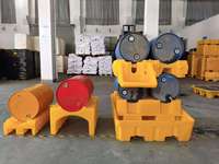 Chariot de stockage et de transport sécurisé pour fûts d'huile de 55 gallons SCP-Z3 par Oilspillpro, respectueux de l'environnement