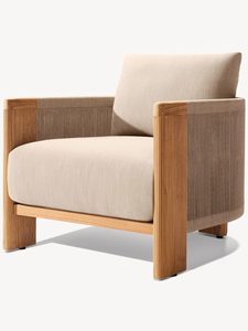 Divano <span class=keywords><strong>da</strong></span> Esterno in Teak Stile Nordico, Impermeabile e Resistente ai Raggi Solari, per Villa, Hotel, <span class=keywords><strong>Giardino</strong></span>, Arredamento in Legno Massello - Product Image 1