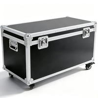 Valise de transport en aluminium sur mesure de grande dimension avec mousse pré-découpée, chariot en aluminium à roulettes, étui rigide pour instruments avec roues, fabrication OEM