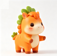 Figurine de dessin animé mignonne en forme de carotte ou de cheval en PVC ABS injecté, jouet de collection en boîte mystère, usine OEM