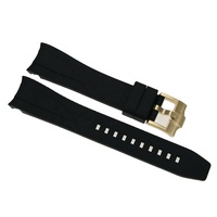 Hochwertiges Uhrenarmband mit massiver Schnalle, 20 mm, aus FKM-Kautschuk, Naturfarben