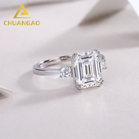 Bague Moissanite en argent 925 Ensemble de bagues de mariage Moissanite Bague Moissanite pour femme