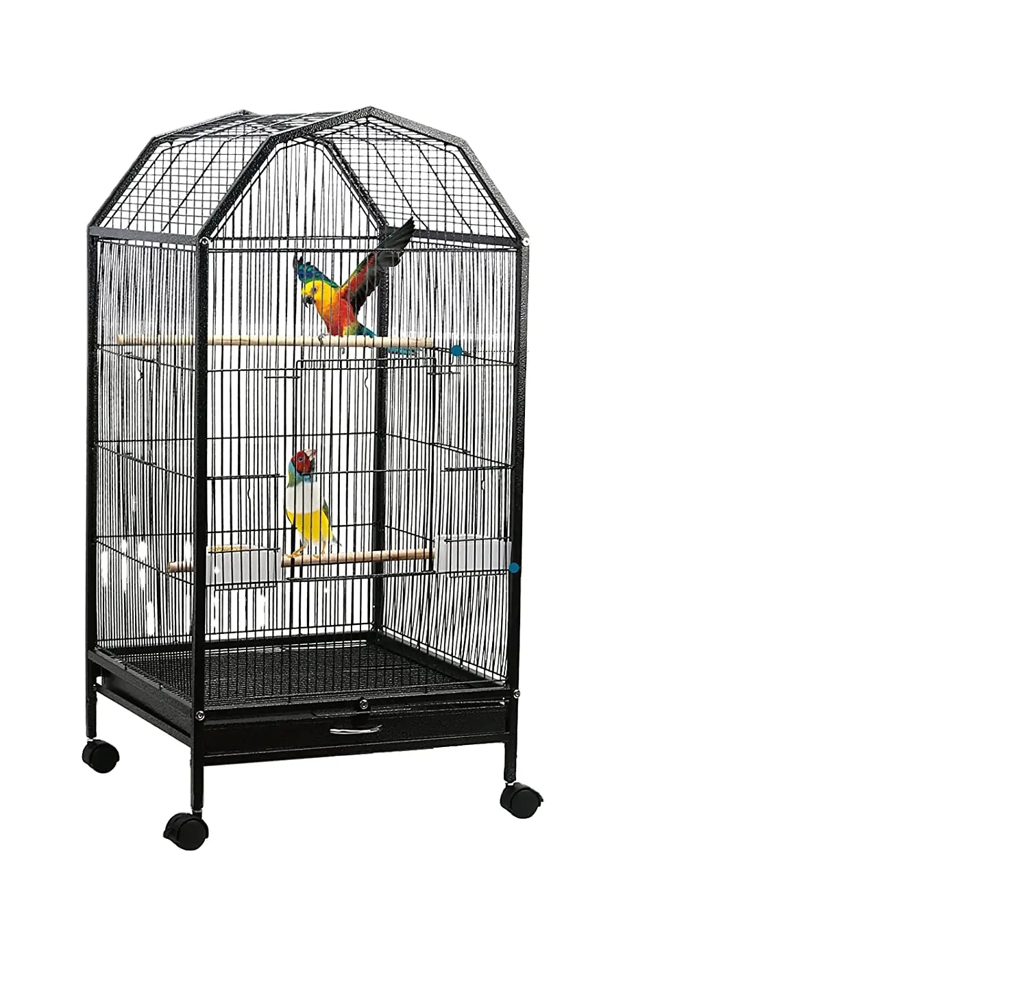 Bird Cage with Stand Metal Pet Bird Flight Cages Large Finch Bird Cage for Conure Canary Parekette Macaw Finch Cockatoo Budgie