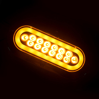 Anneau de galvanoplastie étanche 7 pouces 14LED 24v elliplique ambre rouge blanc feux de position de queue camion sentiers voiture lampes feu stop