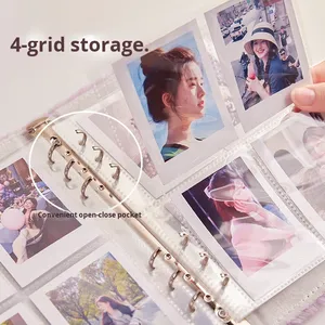 <span class=keywords><strong>Album</strong></span> di carte di peluche a farfalla a 4 griglie di alto valore per lima in pelle da 3 pollici piccola scatola di lima per ragazze idolo a fogli mobili - Product Image 4